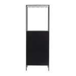 Deco 79 082638 estante de vino madera 15 botellas soportes copas vino 24x14x67 pulgadas negro