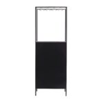 Deco 79 082638 estante de vino madera 15 botellas soportes copas vino 24x14x67 pulgadas negro