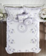 Better Trends Pan Overseas Bloomfield BSBFQULV colcha algodon copetudo Queen lavanda diseno floral lavable maquina