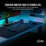 Alfombrilla de escritorio Corsair MM700 RGB Extended 3XL CH-9417080-WW tela 1220mm x 610mm iluminacion RGB 360 hub USB 2