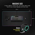 Alfombrilla de escritorio Corsair MM700 RGB Extended 3XL CH-9417080-WW tela 1220mm x 610mm iluminacion RGB 360 hub USB 2