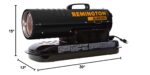 Calentador queroseno diesel aire forzado Pinnacle Climate REM-80TBOA-KFA-B 80000 BTU termostato batería