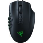 Mouse inalámbrico Razer Naga V2 Pro RZ01-04400100-R3U1 MMO 19+1 botones placas intercambiables rueda HyperScroll Pro sen