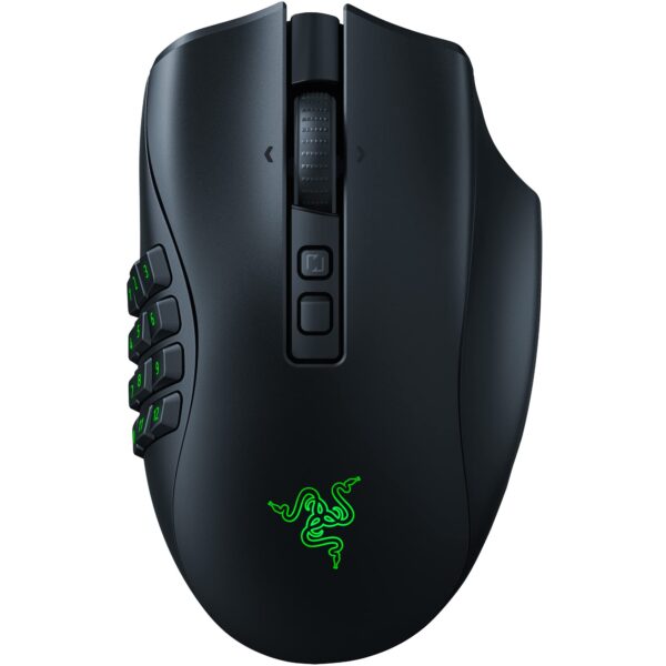 Mouse inalámbrico Razer Naga V2 Pro RZ01-04400100-R3U1 MMO 19+1 botones placas intercambiables rueda HyperScroll Pro sen