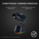 Mouse inalámbrico Razer Naga V2 Pro RZ01-04400100-R3U1 MMO 19+1 botones placas intercambiables rueda HyperScroll Pro sen