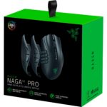 Mouse inalámbrico Razer Naga V2 Pro RZ01-04400100-R3U1 MMO 19+1 botones placas intercambiables rueda HyperScroll Pro sen