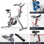 Bicicleta Estática Magnética Sunny Health Fitness SF-B122061 Resistencia Transmisión Correa 7 Niveles Bluetooth App Sunn