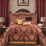 Edredón jacquard felpilla floral TOPLUXE VCLM-Lafaye-King juego 9 piezas ultrasuave fundas europeas falda de cama King r