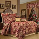 Edredón jacquard felpilla floral TOPLUXE VCLM-Lafaye-King juego 9 piezas ultrasuave fundas europeas falda de cama King r
