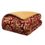 Edredón jacquard felpilla floral TOPLUXE VCLM-Lafaye-King juego 9 piezas ultrasuave fundas europeas falda de cama King r