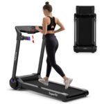 Caminadora plegable SPORFIT SP37464PU motor 3.0HP pantalla digital HD altavoz Bluetooth control de aplicacion para ofici