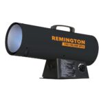 Calentador de aire forzado LP Remington REM-150V-GFA-B propano 150000 BTU salida variable portatil negro hasta 3800 pies