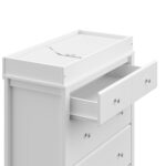 Storkcraft Horizon - Cómoda de 3 cajones con cambiador encima (blanco) – Certificado GREENGUARD Gold, incluye cambiador
