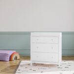 Storkcraft Horizon - Cómoda de 3 cajones con cambiador encima (blanco) – Certificado GREENGUARD Gold, incluye cambiador