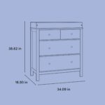 Storkcraft Horizon - Cómoda de 3 cajones con cambiador encima (blanco) – Certificado GREENGUARD Gold, incluye cambiador