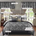 Juego de habitación completo 24 piezas Madison Park Essentials Brystol E&E Co. Ltd DBA JLA Home MPE10-977 edredón seda s