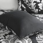 Colcha reversible de algodón Madison Park Vienna MP13-7959 tamaño King Cal King negro 6 piezas para todas las estaciones