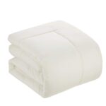 Edredón alternativo de microfibra Sweet Home Collection Solid Comforter talla Full marfil para todas las estaciones rell