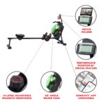 Máquina de remo acuático Elite de Sunny Health & Fitness con tanque vertical de alta resistencia dinámica, entrenamiento