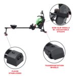 Máquina de remo acuático Elite de Sunny Health & Fitness con tanque vertical de alta resistencia dinámica, entrenamiento