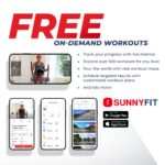 Elíptica Cardio Climber Sunny Health Fitness SF-E320048 8 Niveles Resistencia Magnética Monitor Rendimiento Cuerpo Compl