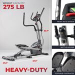 Elíptica Cardio Climber Sunny Health Fitness SF-E320048 8 Niveles Resistencia Magnética Monitor Rendimiento Cuerpo Compl