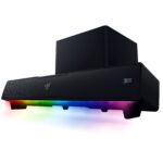 Razer Leviathan V2: Barra de sonido para juegos de PC multicontrolador con subwoofer y estación base V2 Chroma: iluminac