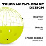 Franklin Sports X-40 pelotas de Pickleball al aire libre - Bola oficial del Pickleball de EE. UU., APP Tour + US Open -