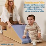 ECR4Kids Softzone Little Me Climb and Slide, juego para niños pequeños, Earthtone, 2 piezas
