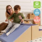 ECR4Kids Softzone Little Me Climb and Slide, juego para niños pequeños, Earthtone, 2 piezas