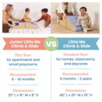 ECR4Kids Softzone Little Me Climb and Slide, juego para niños pequeños, Earthtone, 2 piezas