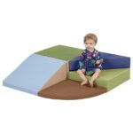 ECR4Kids SoftZone Escalador pequeño y giratorio, juego de iniciación, tonos tierra, 5 piezas