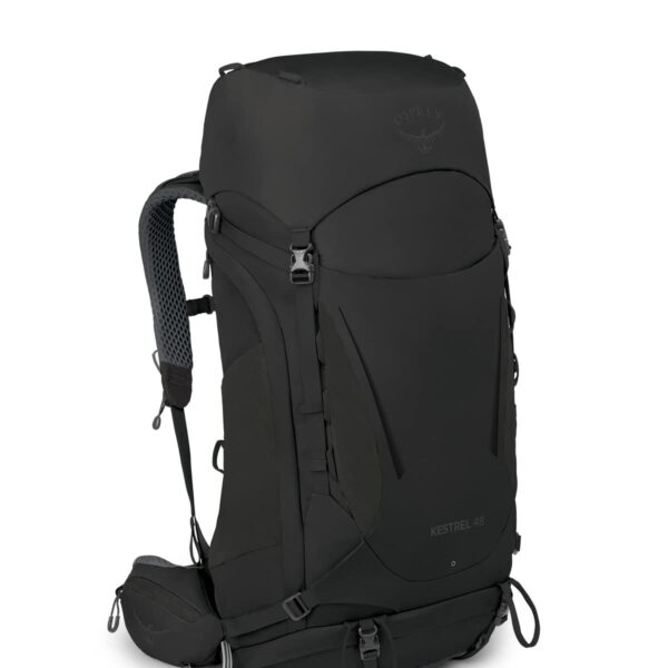 Osprey Kestrel 48L Mochila de mochilero para hombre, color negro, L/XL
