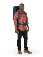 Osprey Kestrel 48L Mochila de mochilero para hombre, color negro, L/XL