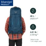 Osprey Kestrel 48L Mochila de mochilero para hombre, color negro, L/XL