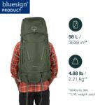 Osprey Kestrel 58L Mochila de mochilero para hombre, color negro, S/M