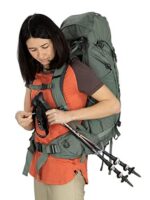 Osprey Kyte 38L Mochila de mochilero para mujer con cinturón para la cadera, verde Rocky Brook, WM/L