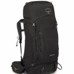 Osprey Kyte 58L Mochila de mochilero para mujer con cinturón de cadera, negro, WM/L