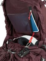 Osprey Kyte 58L Mochila de mochilero para mujer con cinturón de cadera, negro, WM/L