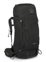 Osprey Kyte 58L Mochila de mochilero para mujer con cinturón de cadera, negro, WM/L