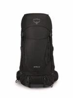 Osprey Kyte 58L Mochila de mochilero para mujer con cinturón de cadera, negro, WM/L