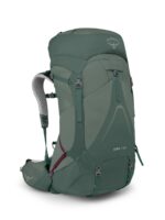 Osprey Aura AG LT 65L Mochila de mochilero para mujer, Koseret/Darjeeling Spring Green, WXS/S
