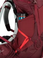 Osprey Aura AG LT 65L Mochila de mochilero para mujer, Koseret/Darjeeling Spring Green, WXS/S