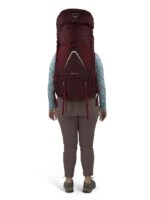 Osprey Aura AG LT 65L Mochila de mochilero para mujer, Koseret/Darjeeling Spring Green, WXS/S