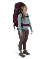 Osprey Aura AG LT 65L Mochila de mochilero para mujer, Koseret/Darjeeling Spring Green, WXS/S