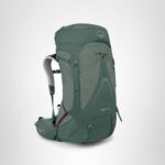 Osprey Aura AG LT 65L Mochila de mochilero para mujer, Koseret/Darjeeling Spring Green, WXS/S