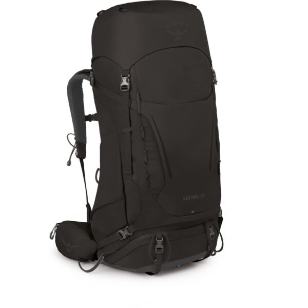 Osprey Kestrel 58L Mochila de mochilero para hombre, color negro, L/XL
