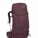 Osprey Kyte 48L Mochila de mochilero para mujer con cinturón de cadera, morado saúco, WM/L