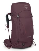 Osprey Kyte 48L Mochila de mochilero para mujer con cinturón de cadera, morado saúco, WM/L