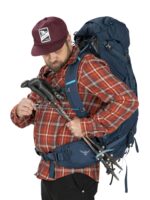 Osprey Kestrel 38L Mochila de mochilero para hombre, color negro, L/XL
